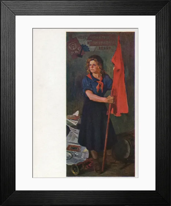 Framed Print : Banner of the revolution - Nikolay Alekseyevich Kasatkin Framed Print : Banner of the revolution - Nikolay Alekseyevich Kasatkin