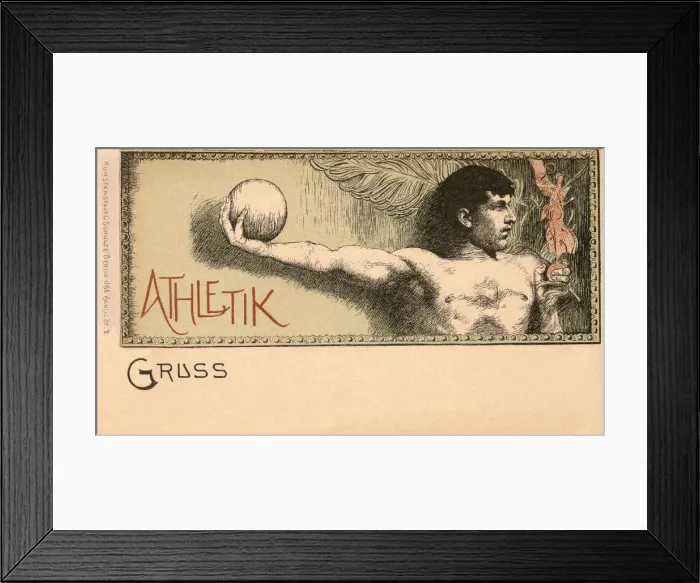 Framed Print : German Art Illustration - Athletics Framed Print : German Art Illustration - Athletics