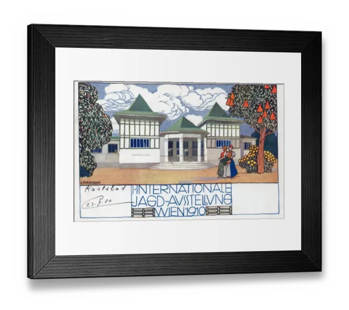 Framed Print : Vienna Secession 1910 - International Hunting Exhibition Framed Print : Vienna Secession 1910 - International Hunting Exhibition