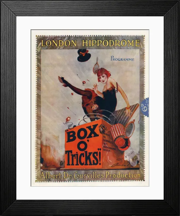 Framed Print : Programme cover for the London Hippodrome revue, Box o Tricks Framed Print : Programme cover for the London Hippodrome revue, Box o Tricks
