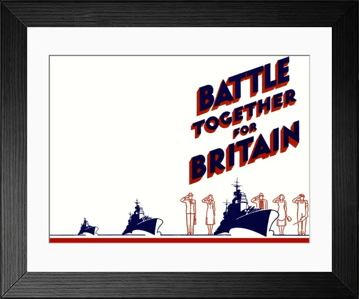 Framed Print : Battle Together for Britain booklet cover, WW2 Framed Print : Battle Together for Britain booklet cover, WW2