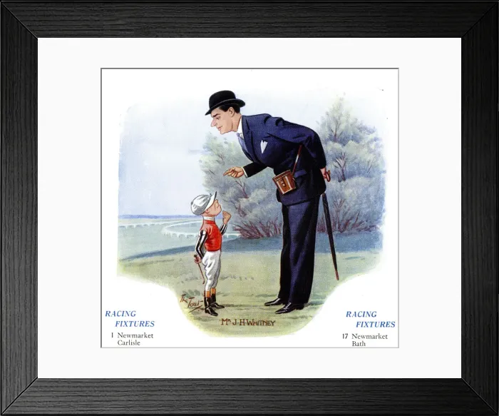 Framed Print : J H Whitney and jockey, racing fixtures Framed Print : J H Whitney and jockey, racing fixtures