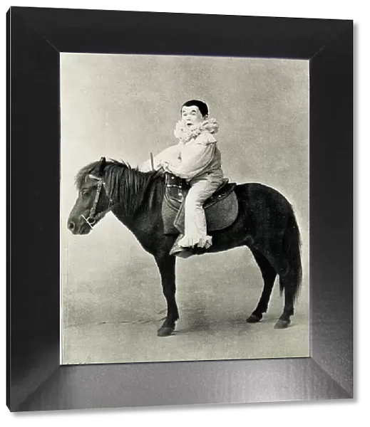 Master Franz Ebert, German actor-comedian on a pony