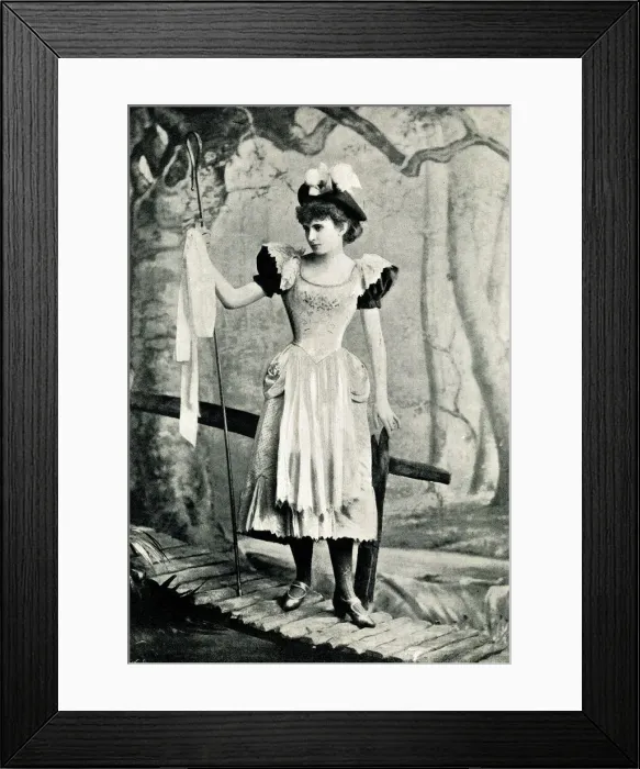 Framed Print : Irene Iris as Little Bo Peep in Red Riding Hood Framed Print : Irene Iris as Little Bo Peep in Red Riding Hood