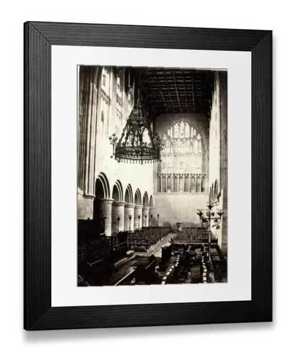 Framed Print : Priory Church, Malvern, interior looking West Framed Print : Priory Church, Malvern, interior looking West