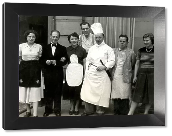 Hotel staff including Chef, Scarborough, August 1952