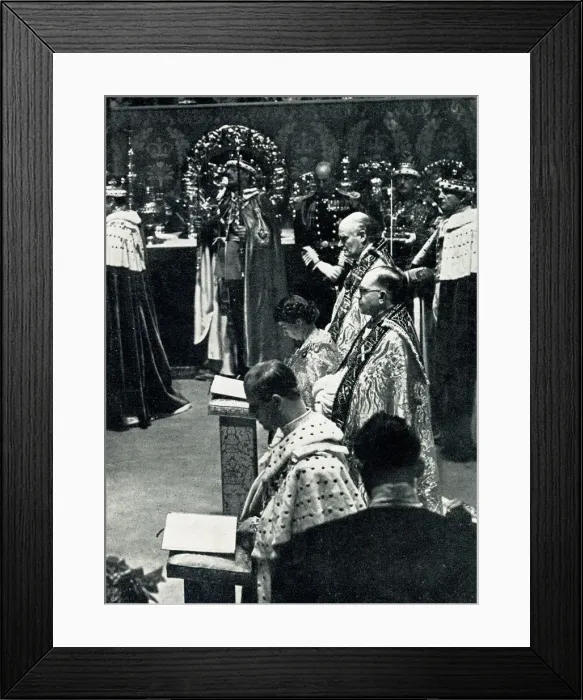 Framed Print : Coronation of Elizabeth II in Westminster Abbey, London Framed Print : Coronation of Elizabeth II in Westminster Abbey, London