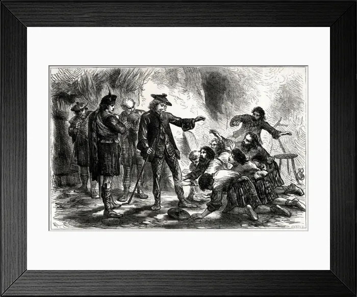 Framed Print : Charles Edward Stuart, the Young Pretender, sheltered by the Highlanders after his defeat Framed Print : Charles Edward Stuart, the Young Pretender, sheltered by the Highlanders after his defeat