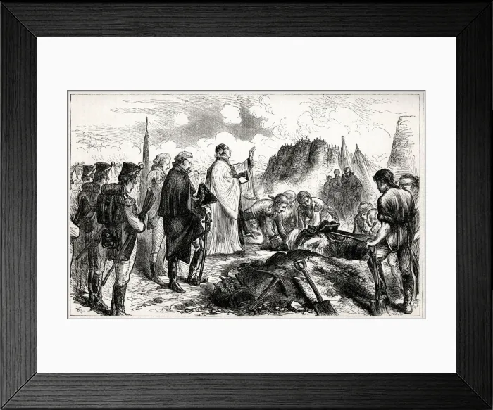 Framed Print : Funeral of General Simon Fraser, 8 October 1777, the day after the Battle of Saratoga Framed Print : Funeral of General Simon Fraser, 8 October 1777, the day after the Battle of Saratoga