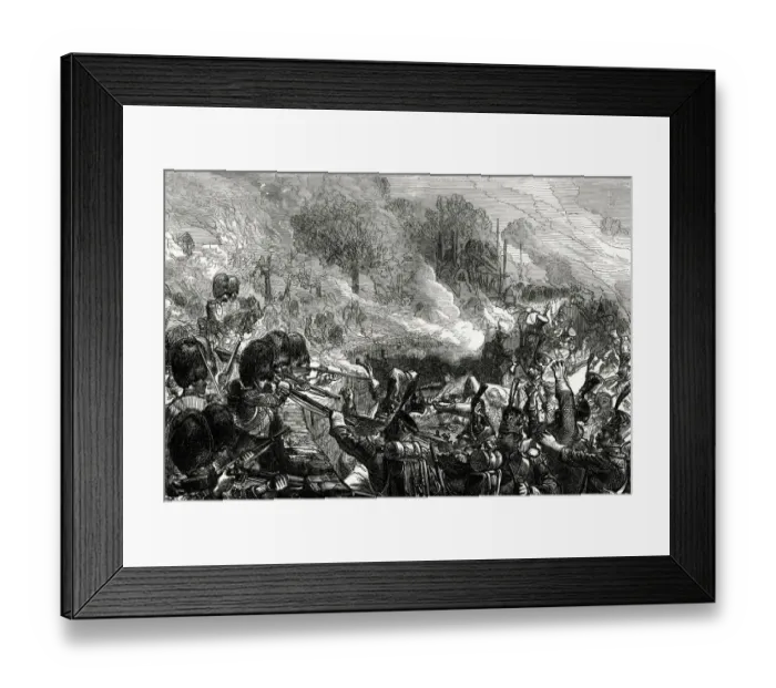 Framed Print : The Defence of the Chateau of Hougoumont, Belgium, Battle of Waterloo, 18 June 1815 Framed Print : The Defence of the Chateau of Hougoumont, Belgium, Battle of Waterloo, 18 June 1815