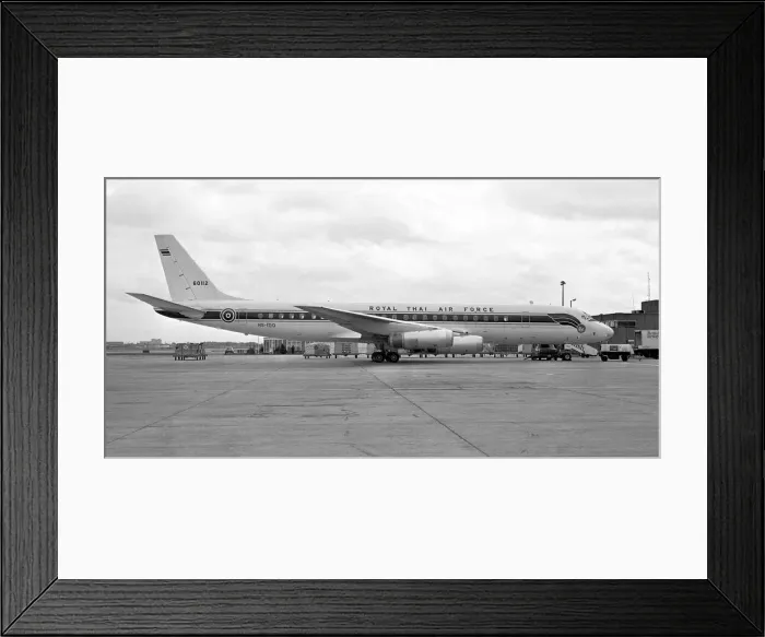 Framed Print : Douglas DC-8-62CF HS-TGQ - 60110 Framed Print : Douglas DC-8-62CF HS-TGQ - 60110