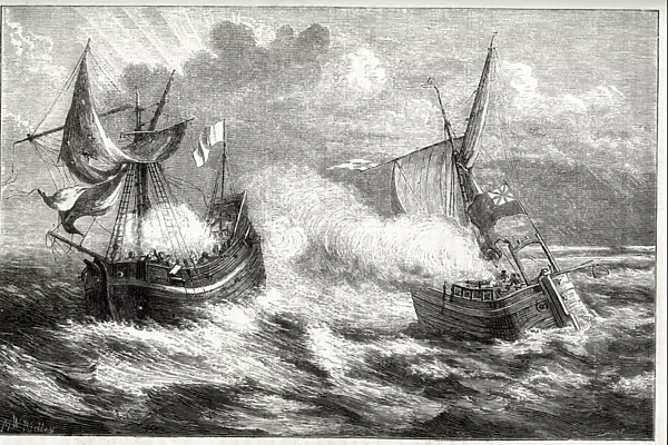 William Thompsons fight off Poole, Dorset, 30 May 1695