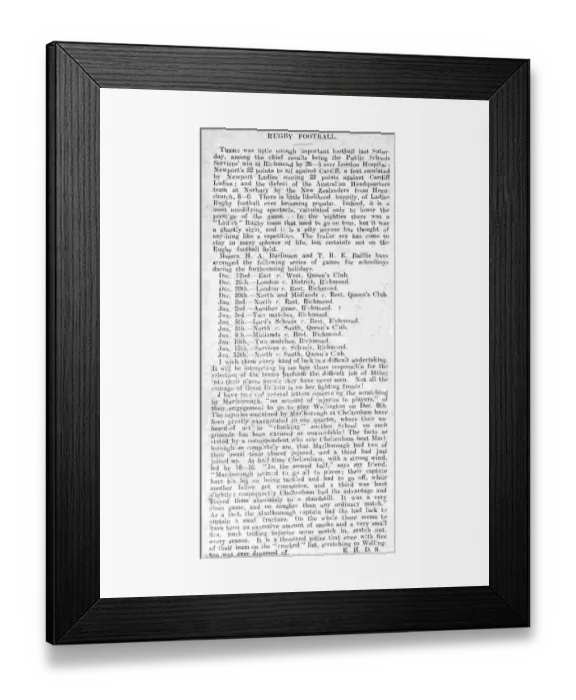 Framed Print : Rugby Football feature - Newport and Cardiff Ladies teams Framed Print : Rugby Football feature - Newport and Cardiff Ladies teams
