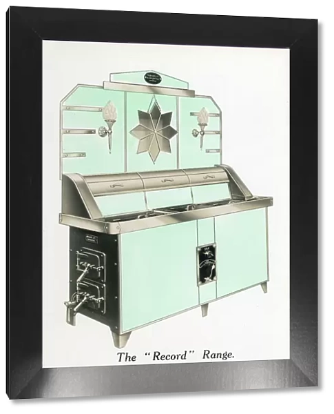 The Record Range - Two, three or Four pans - For Breeze - Fitted with Steam Extractor - produced by Morgan - possibly a Fish & Chip Fryer. Date: circa early 1920s