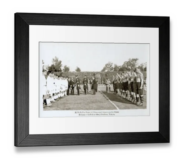 Framed Print : Prince Henry Duke of Gloucester and the Garter Mission in Japan to bestow upon Emperor Showa (Hirohito) (1901-1989) the Stranger Knight of the Order of the Garter (KG); conferred in 1929, revoked in 1941, restored in 1971