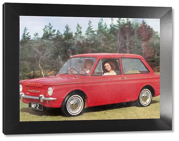 The Hillman Imp - a comfortable 4-seater with folding rear seats to provide estate car convenience. Date: 1963