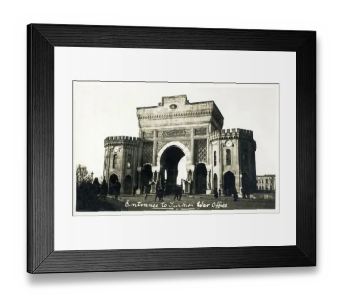 Framed Print : Impressive entrance to Turkish War Office (now Istanbul University), Beyazit Square, Istanbul, Turkey Date: 1922 Framed Print : Impressive entrance to Turkish War Office (now Istanbul University), Beyazit Square, Istanbul, Turkey Date: 1922