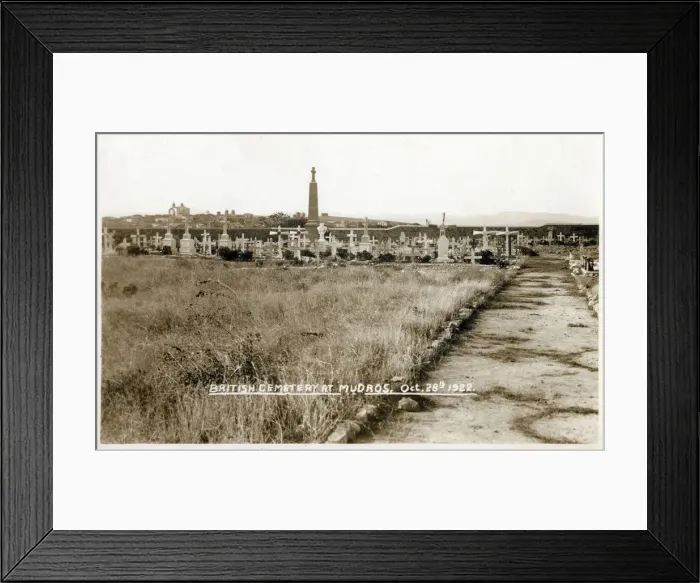 Framed Print : Moudros, Lemnos, Greece - The British Cemetery Date: 1922 Framed Print : Moudros, Lemnos, Greece - The British Cemetery Date: 1922