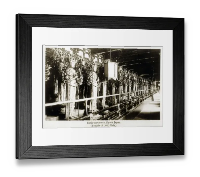 Framed Print : Sanjusangen-do - a Buddhist temple of the Tendai sect in the Higashiyama district of Kyoto, Japan. The temple was founded in 1164 by Taira no Kiyomori for the cloistered Emperor Go-Shirakawa Framed Print : Sanjusangen-do - a Buddhist temple of the Tendai sect in the Higashiyama district of Kyoto, Japan. The temple was founded in 1164 by Taira no Kiyomori for the cloistered Emperor Go-Shirakawa