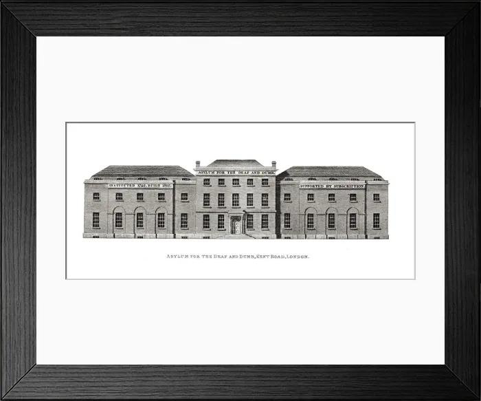 Framed Print : Asylum for Deaf and Dumb, Old Kent Road, London. Date: 1822 Framed Print : Asylum for Deaf and Dumb, Old Kent Road, London. Date: 1822