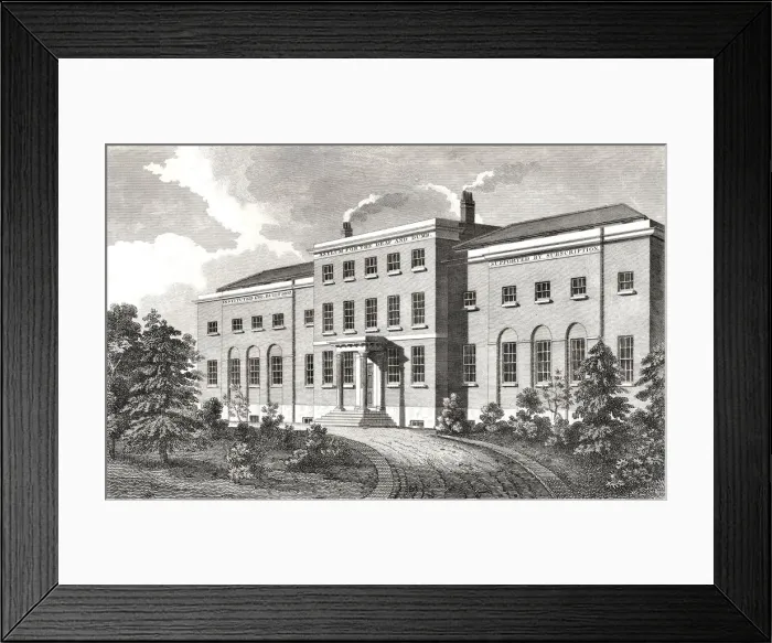 Framed Print : Asylum for Deaf and Dumb, Old Kent Road, London. Date: 1813 Framed Print : Asylum for Deaf and Dumb, Old Kent Road, London. Date: 1813