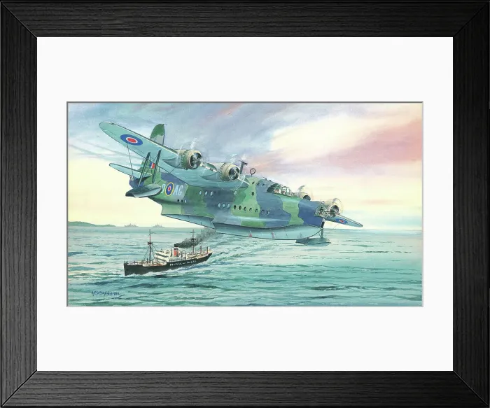 Framed Print : Short Sunderland RAF royal air force aviation Framed Print : Short Sunderland RAF royal air force aviation