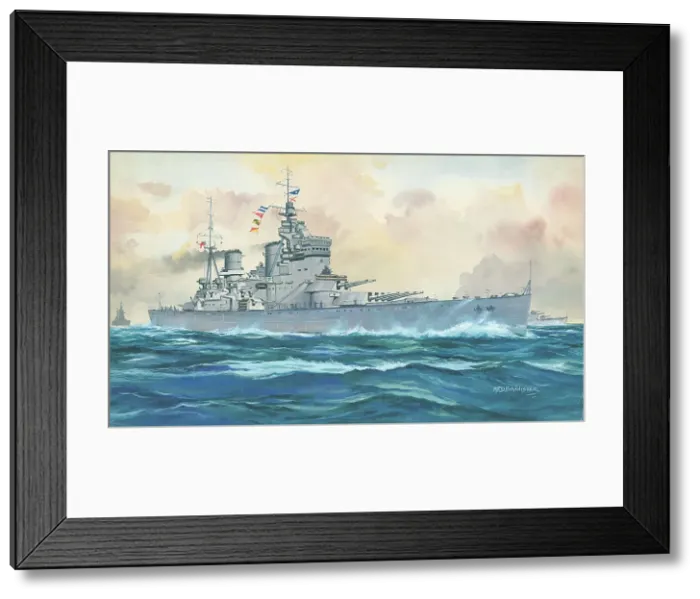 Framed Print : H. M. S. Howe, naval ships Framed Print : H. M. S. Howe, naval ships