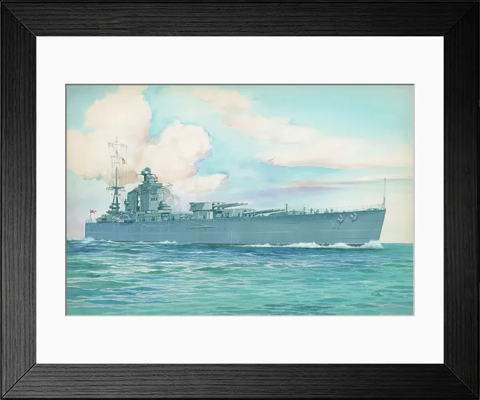 Framed Print : H. M. S. Rodney, naval ships Framed Print : H. M. S. Rodney, naval ships