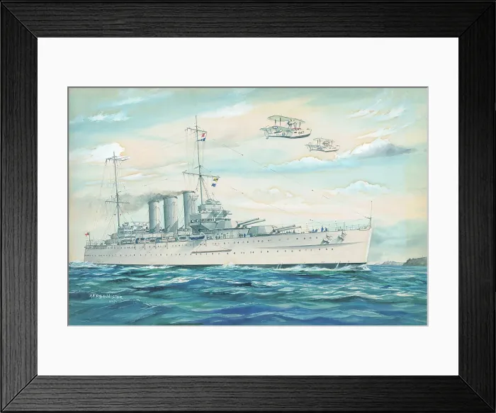 Framed Print : H. M. S. Sussex, naval ships Framed Print : H. M. S. Sussex, naval ships