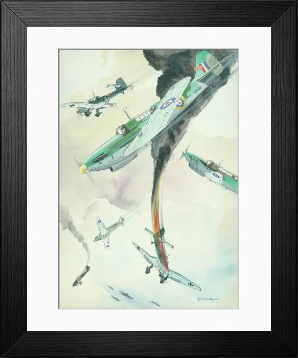 Framed Print : Junkers 87s attacked Framed Print : Junkers 87s attacked
