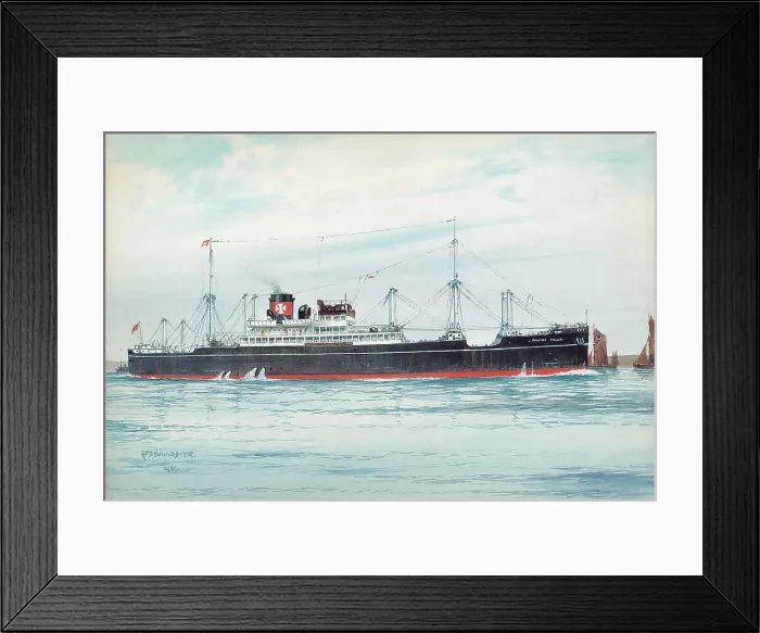 Framed Print : M. V. Dunster Grange, Houlder Line Framed Print : M. V. Dunster Grange, Houlder Line