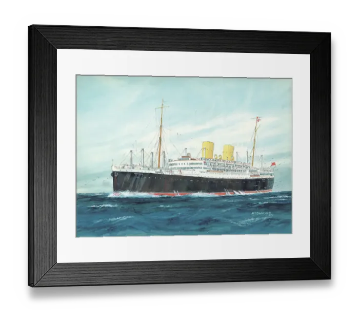 Framed Print : M. S. Rangitane, New Zealand Shipping Company Framed Print : M. S. Rangitane, New Zealand Shipping Company