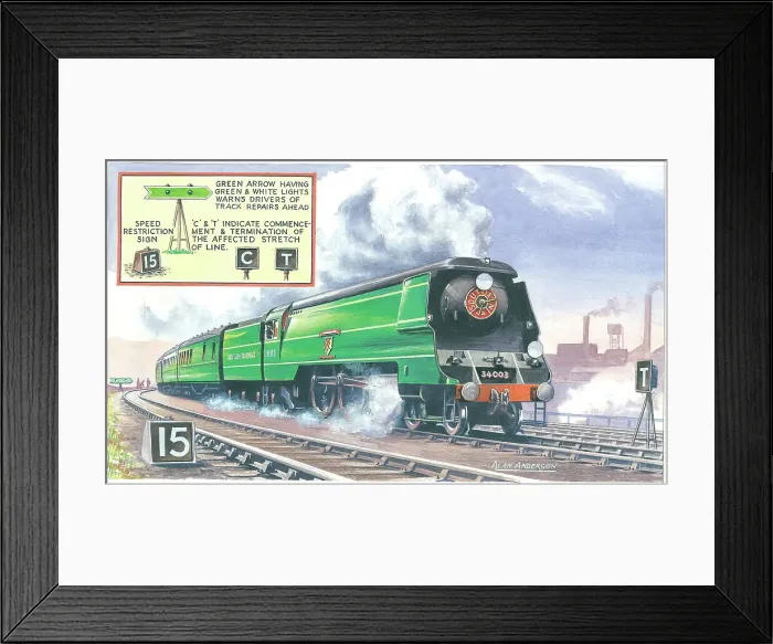 Framed Print : SR West Country Class No 34003 ?Plymouth? hauling Framed Print : SR West Country Class No 34003 ?Plymouth? hauling