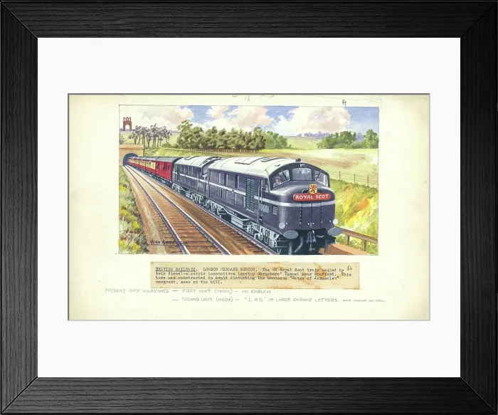 Framed Print : British Railways London Midland Region - UP Royal Scot train Framed Print : British Railways London Midland Region - UP Royal Scot train