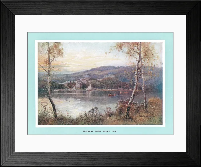 Framed Print : Bowness from Belle Isle Framed Print : Bowness from Belle Isle