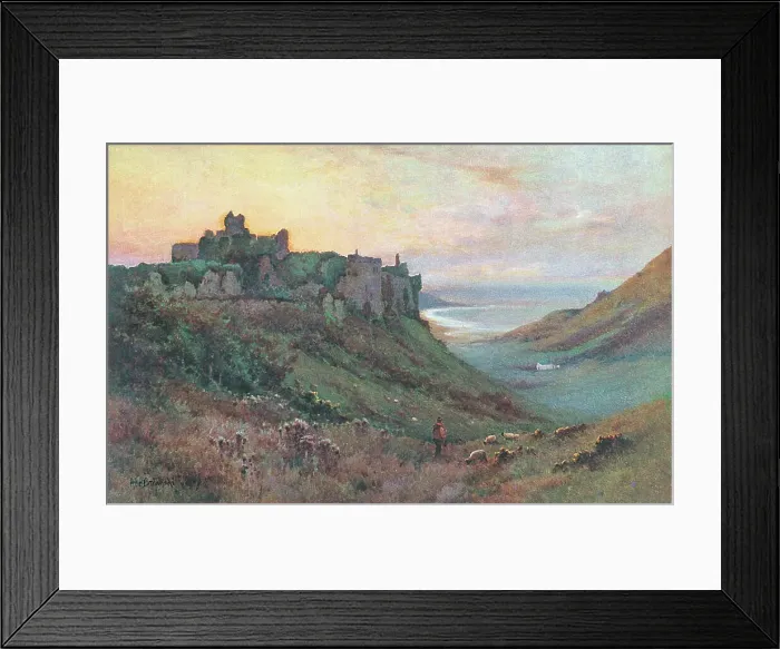 Framed Print : Manorbier Castle Landscape scene South Wales