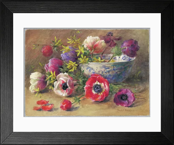 Framed Print : Anemones by Annie L. Pressland Framed Print : Anemones by Annie L. Pressland