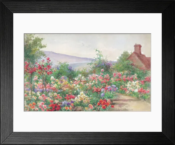 Framed Print : The Rose Garden Old Mill Gardens Wannock with Framed Print : The Rose Garden Old Mill Gardens Wannock with