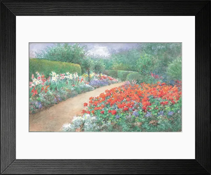 Framed Print : St. Botolph's, Sevenoaks. Garden with path and flowers Framed Print : St. Botolph's, Sevenoaks. Garden with path and flowers