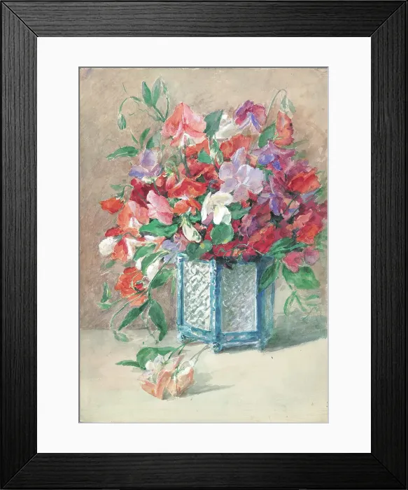 Framed Print : Sweetpeas'. Flowers in vase Framed Print : Sweetpeas'. Flowers in vase