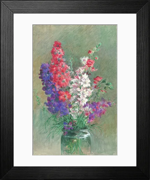 Framed Print : Larpispurs'? Flowers in vase Framed Print : Larpispurs'? Flowers in vase
