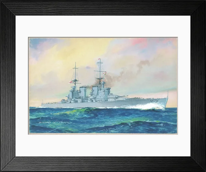 Framed Print : H. M. S. King George V, naval ships Framed Print : H. M. S. King George V, naval ships