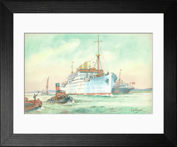 Framed Print : RMS Strathnaver on the Lower Thames Framed Print : RMS Strathnaver on the Lower Thames