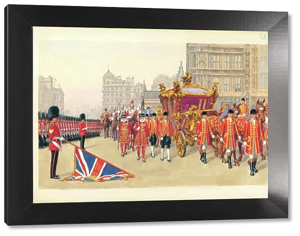 Royal Carriage and soldiers London Pageantry