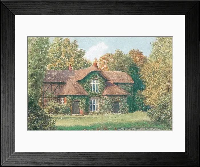 Framed Print : Kew Gardens, The Queen's Cottage, London Framed Print : Kew Gardens, The Queen's Cottage, London