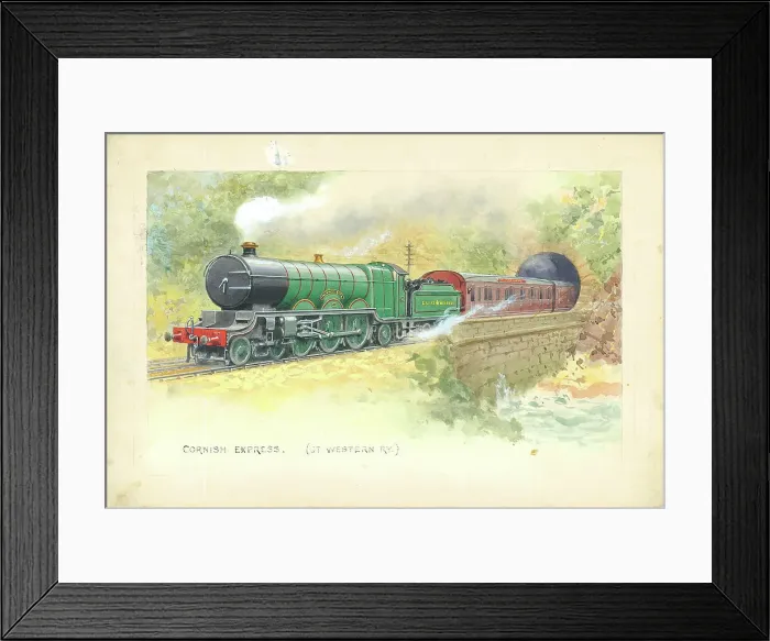 Framed Print : Cornish Express Great Western Railway Steam Locomotive Framed Print : Cornish Express Great Western Railway Steam Locomotive