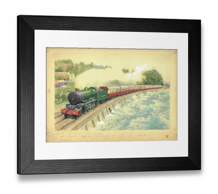 Framed Print : Cornish Riviera Express, GWR, near Teignmouth, pulled Framed Print : Cornish Riviera Express, GWR, near Teignmouth, pulled