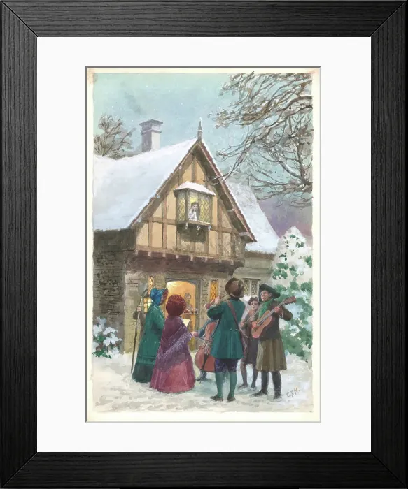 Framed Print : Carol Singers Framed Print : Carol Singers
