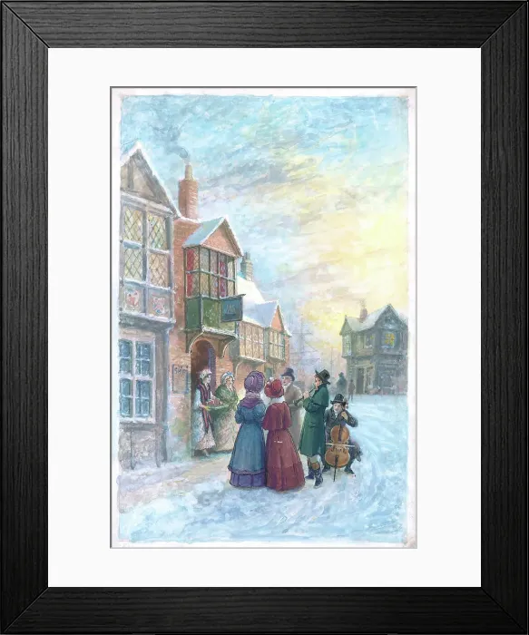 Framed Print : Carol Singers Framed Print : Carol Singers