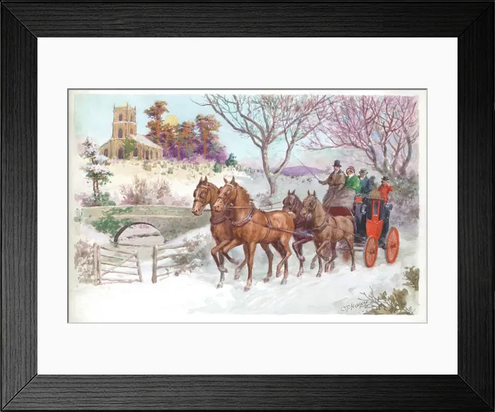 Framed Print : Coaching scene Framed Print : Coaching scene